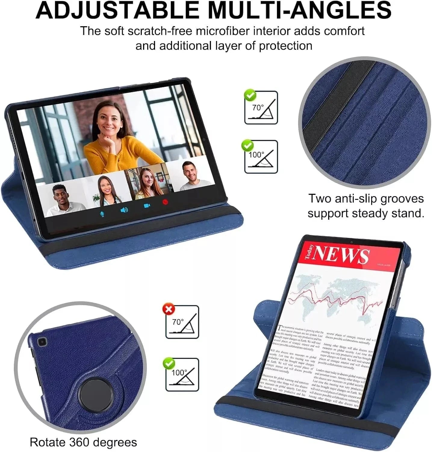360° Rotating Genuine Leather Smart Case Cover for iPad Pro 11 (3rd Generation 2021) - Slim Protective Stand with Auto Sleep/Wake | Perfect for Work, Travel & Home Use