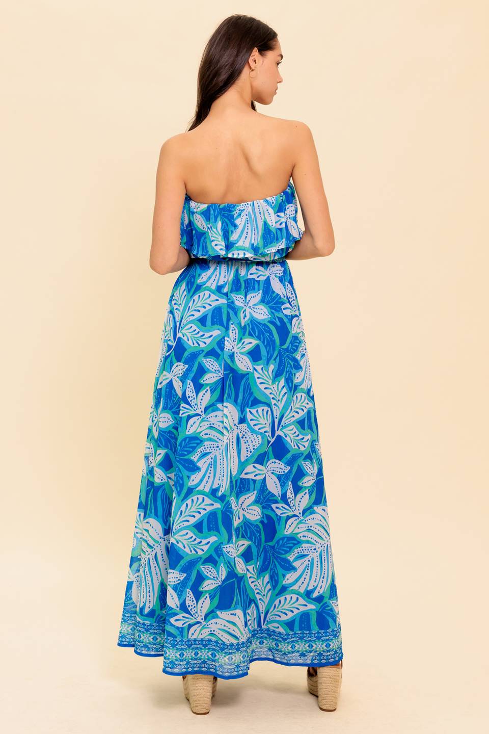 BEACH ROMANCE MAXI DRESS - Blue Green Flowy Summer Dress for Women | Perfect for Beach Vacations, Pool Parties & Boho Outdoor Weddings