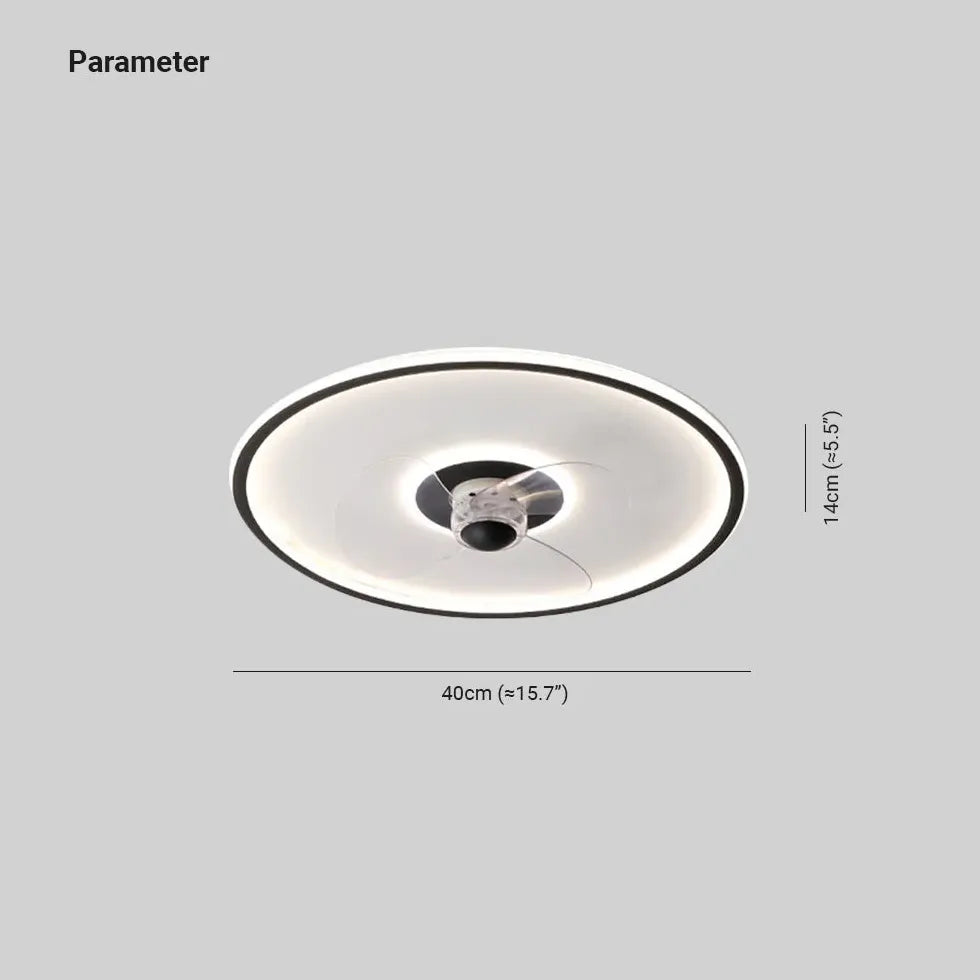 Modern White Ceiling Fan with LED Light - Minimalist Design for Bedroom, Living Room, and Office