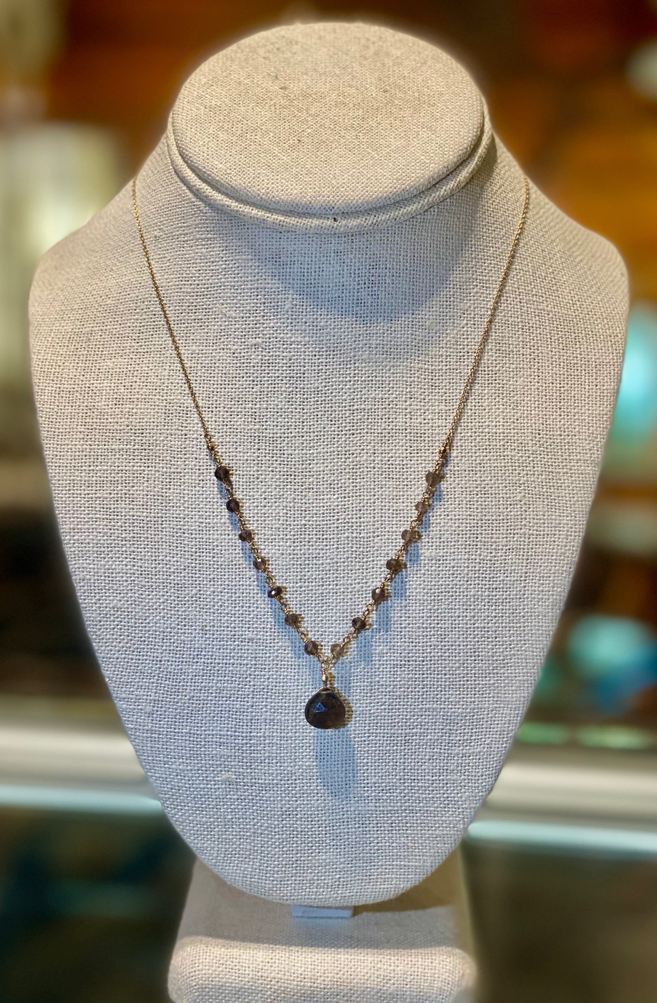 Elegant Stone Drop Necklace for Women - Handmade Dainty Pendant Jewelry - Perfect for Weddings, Parties & Everyday Wear