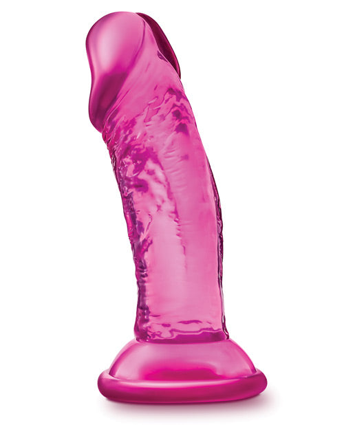 B Yours Sweet N' Small Dildo with Suction Cup - 4.5 Inch Pink Realistic Silicone Vibrator - Perfect for Solo Play, Couples & Beginners - Waterproof & Body-Safe Adult Toy for Women