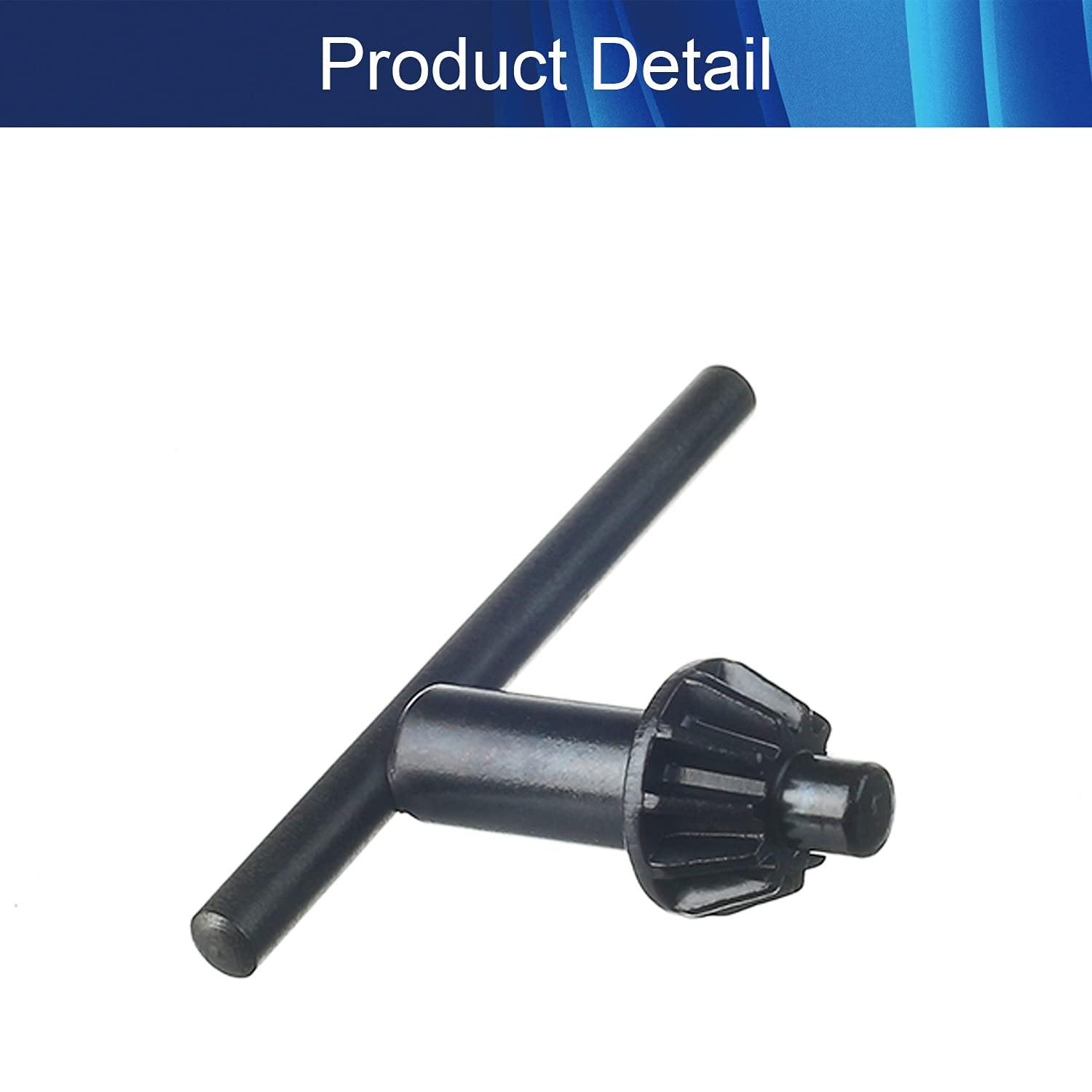 8mm Pilot 11 Teeth Chuck Key for 3-16mm Drill Chuck - Black Replacement Tool (1 Piece) - Perfect for Power Drills, Lathes & Workshop Equipment