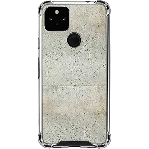 Clear Phone Case for Google Pixel 5a 5G - White Concrete Design for Daily Protection