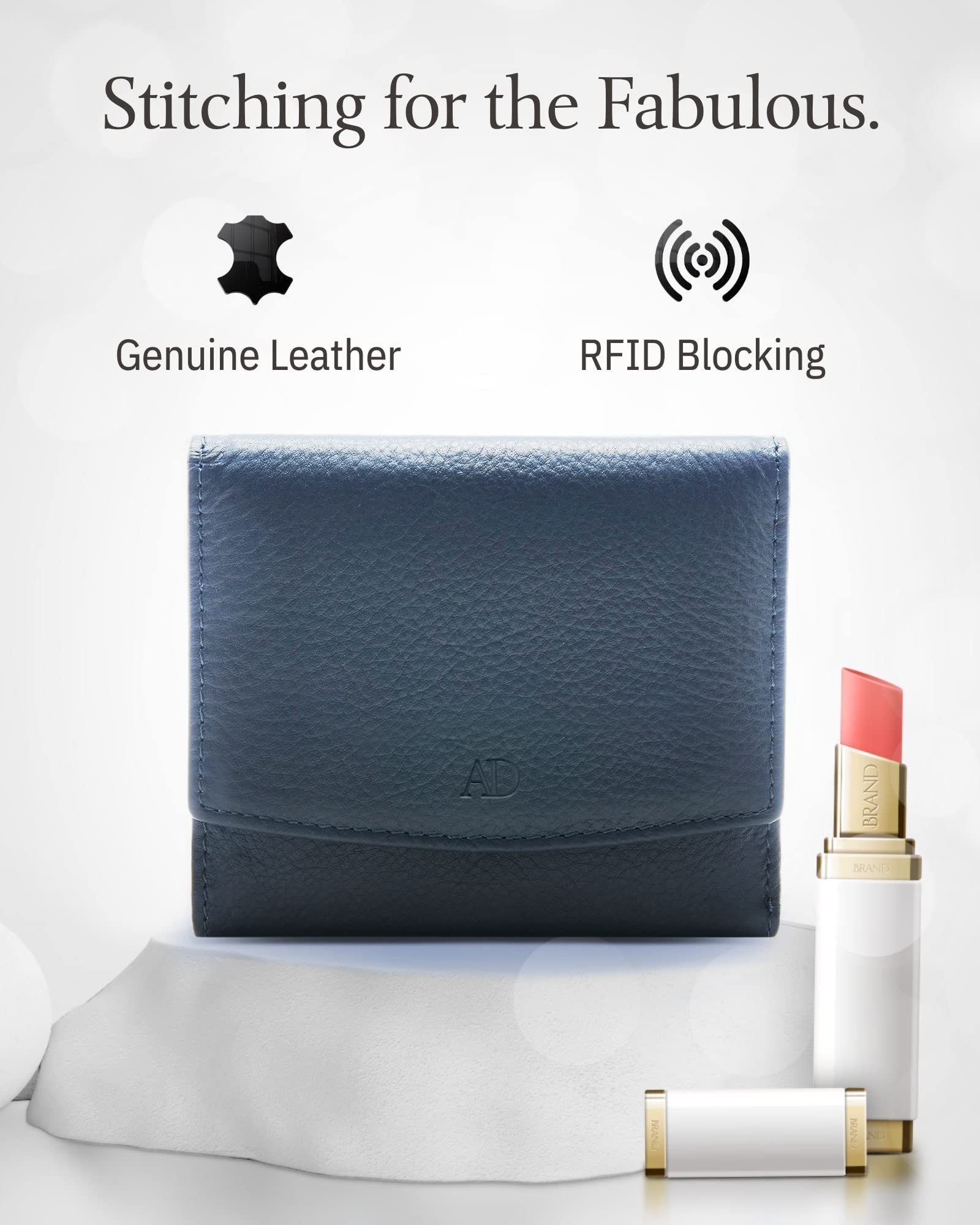 Genuine Leather Small Wallets for Women - Slim RFID Blocking Credit Card Holder with Coin Pocket | Perfect for Everyday Use, Travel & Holiday Gifts