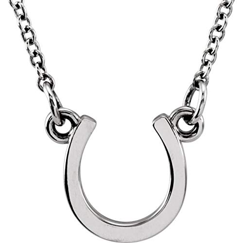 Styling Sterling Silver Tiny Posh Horseshoe Necklace 16-18