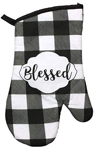 Buffalo Check Kitchen Towel Set (5-Piece) - Classic Black and White Dish Towels, Oven Mitt & Pot Holders - Farmhouse Kitchen Decor for Cooking, Baking & Holiday Gifting