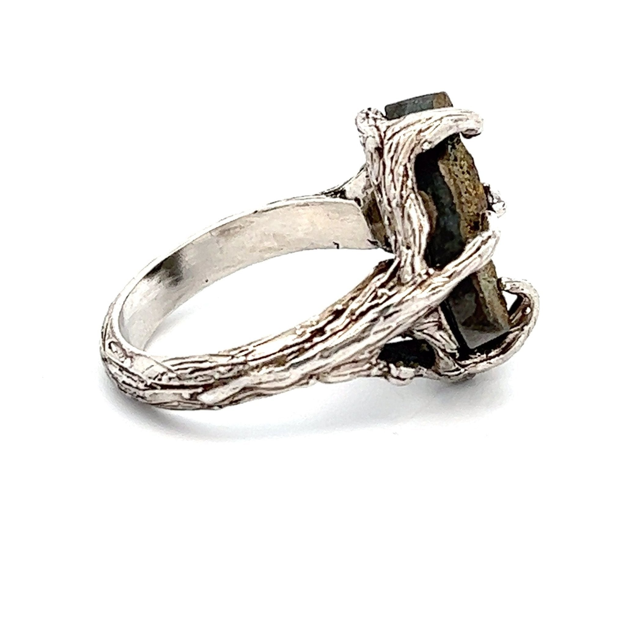 9 CT Pyrite Sterling Silver Tree Branch Ring - Elegant Nature-Inspired Jewelry for Women, Perfect for Everyday Wear, Gifts & Special Occasions