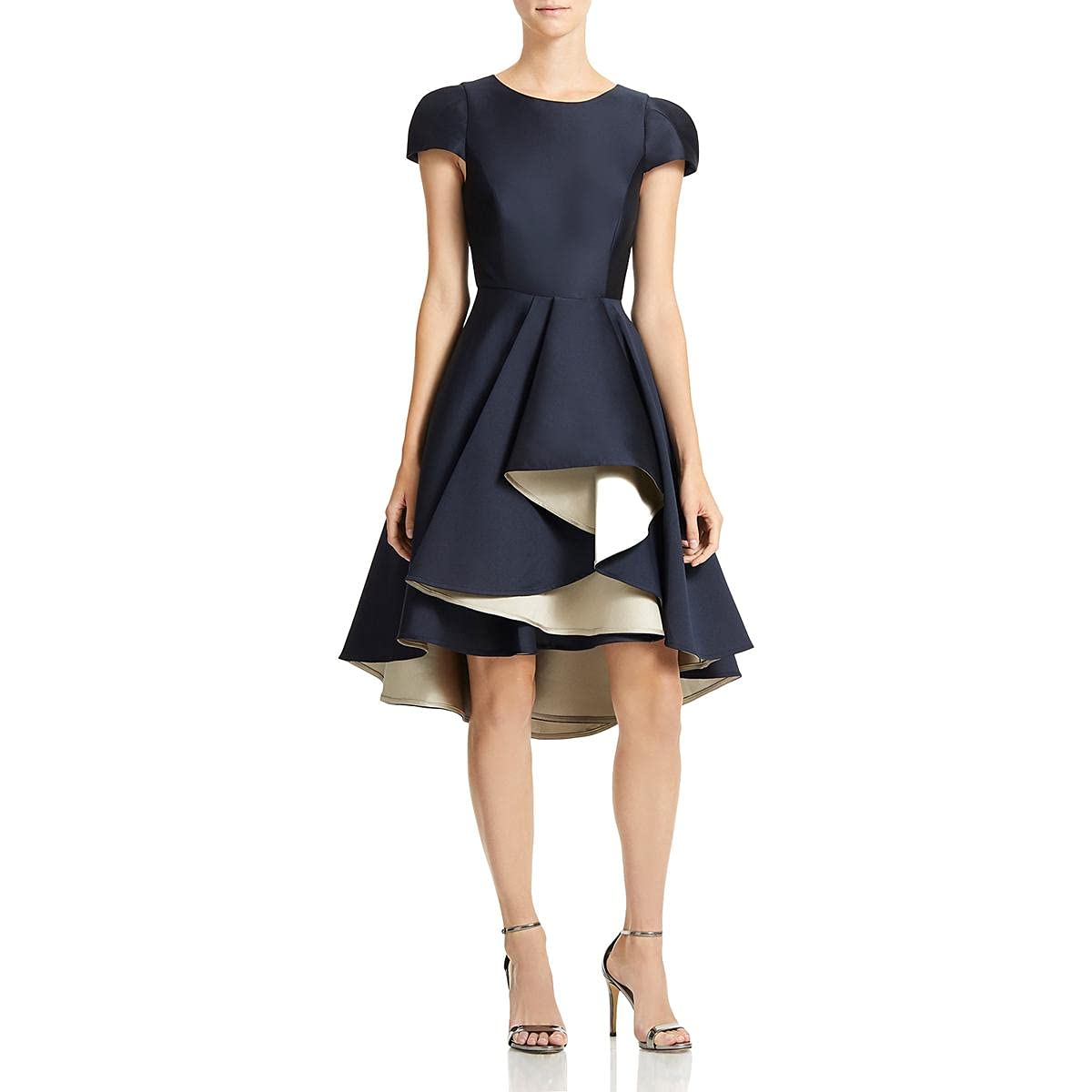 HALSTON Women's Fit and Flare Dress - Elegant A-Line Cocktail Party Dress for Weddings, Date Nights & Special Occasions