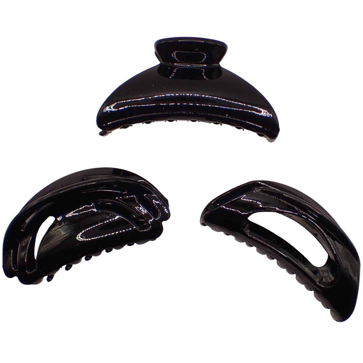 Trendy Women's Bulldog Hair Clips 3-Pack for All Hair Types - Perfect for Parties & Daily Use