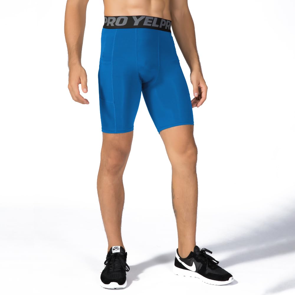 Queerier Men's Compression Shorts 1/3/4 Pack - Moisture Wicking Spandex Workout Underwear for Running, Gym & Sports - Breathable Athletic Base Layer Shorts for Men (Ideal for Workouts, Cycling & Yoga)