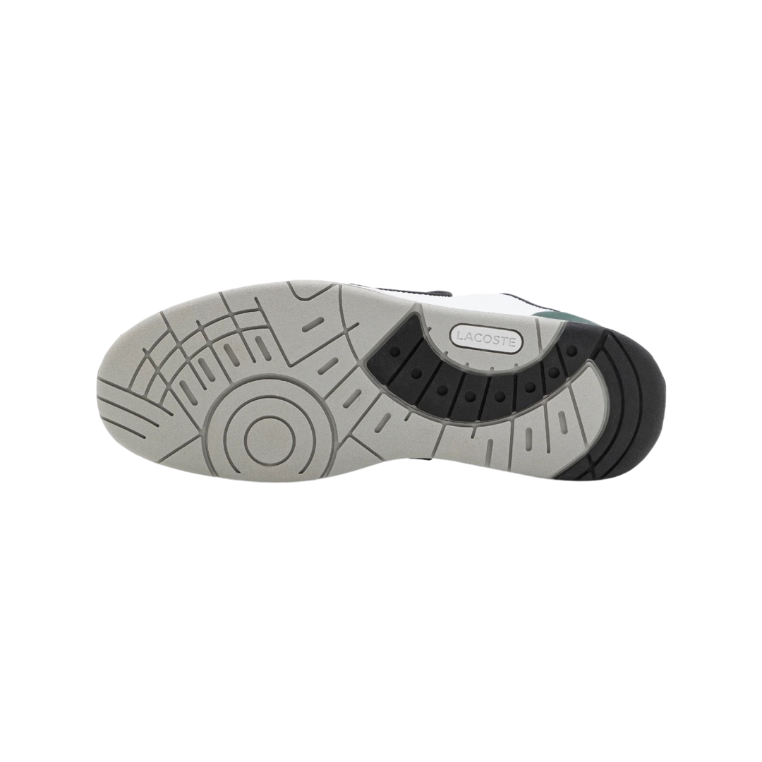 Lacoste Court Cage 222 Sneakers for Men - White & Dark Green Tennis Shoes | Comfortable Casual & Sports Wear for Gym, Running, Walking