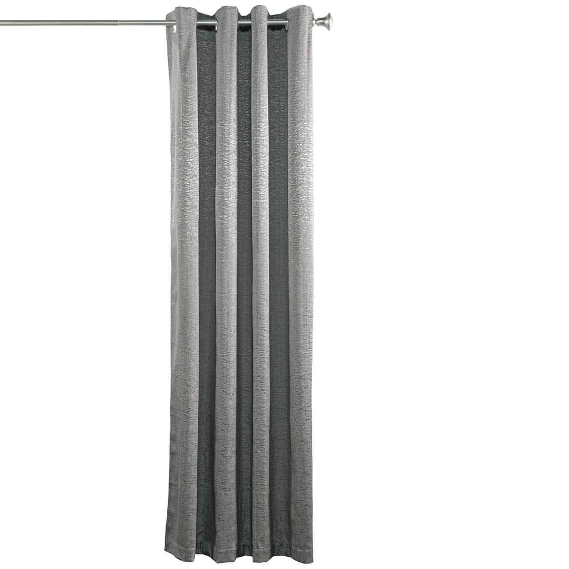 Stylemaster Renaissance Home Fashion Portland Foam Back Grommet Curtain Panel - 55x84 Inch Grey Window Drapes for Living Room & Bedroom Blackout Treatment