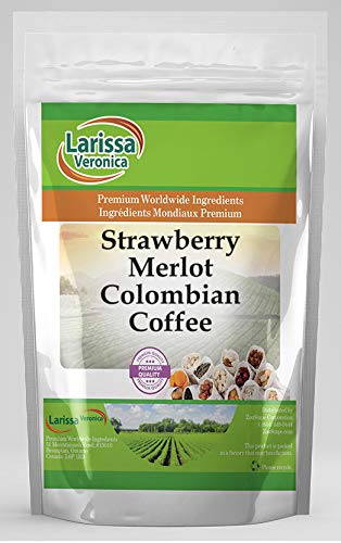 Premium Colombian Coffee Beans - Strawberry Merlot Flavored (Gourmet, Naturally Flavored, Whole Bean, 4 oz) | Perfect for Home Brewing, Gifts & Special Occasions