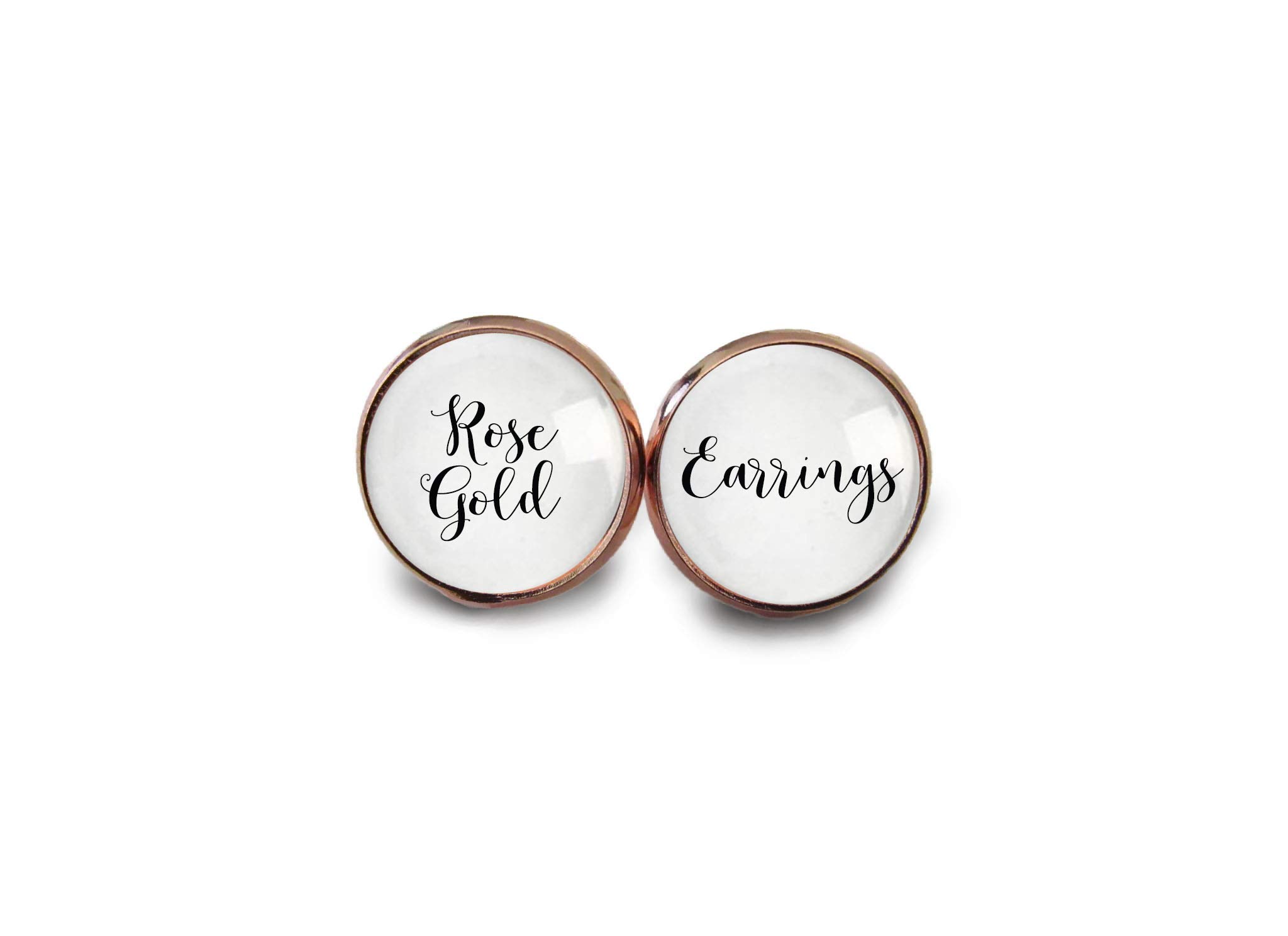 Pride and Prejudice Book Earrings - Jane Austen Inspired Jewelry Gifts - Rose Gold Silhouette Stud Earrings with Bullet Backs - Perfect for Book Lovers & Literary Enthusiasts - Great for Book Club Meetings, Austen-Themed Parties & Everyday Wear