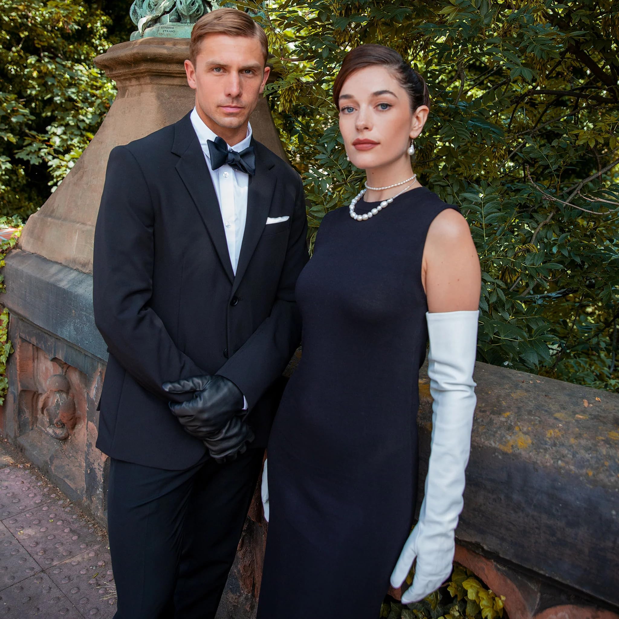 Women's Polly Long Leather Gloves - Black | Winter Fashion, Formal Events & Cold Weather Accessories