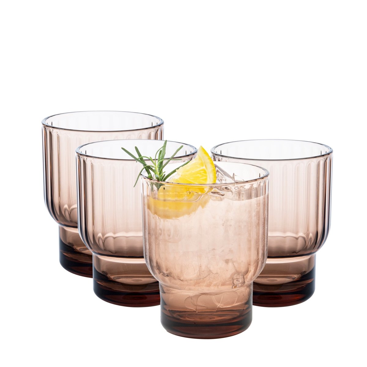 13oz Serenity Short Tumbler Set - 4 Piece Stainless Steel Insulated Cups with Lid & Straw for Coffee, Tea, Smoothies - Perfect for Home, Office, Travel & Outdoor Use