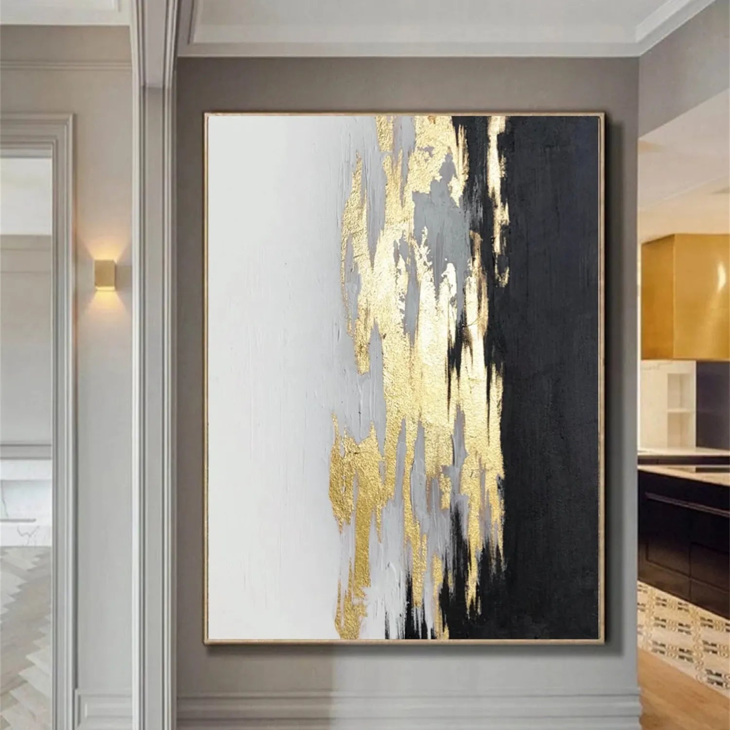 Abstract Painting #AB 238 - Modern Wall Art for Living Room, Bedroom & Office Decor - Handmade Canvas Artwork