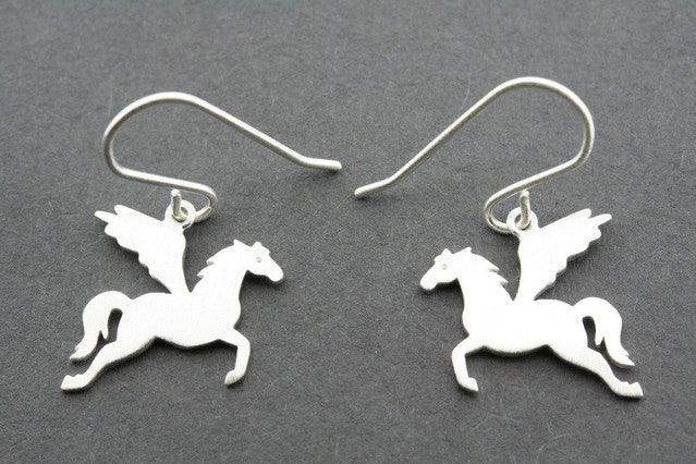 Pegasus Wing Earrings for Women - Sterling Silver Mythical Horse Jewelry - Perfect for Fantasy Lovers, Cosplay & Gift Giving
