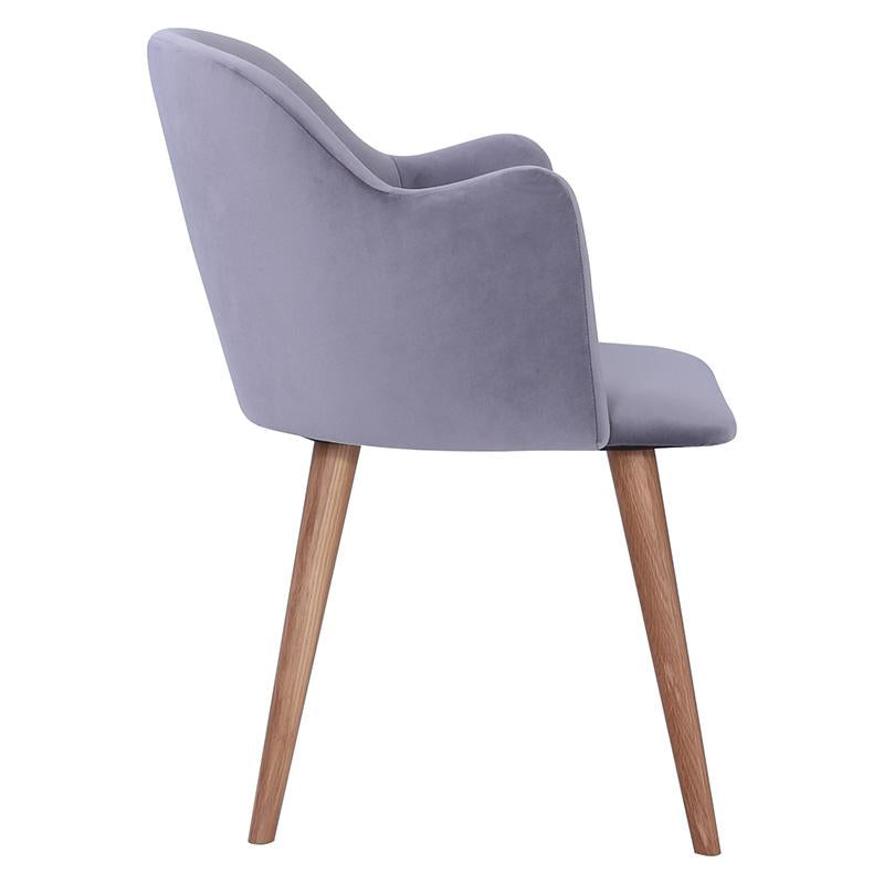 NAYELI Modern Dining Chair - Grey Upholstered Seat - Comfortable & Stylish for Kitchen, Dining Room, or Home Office