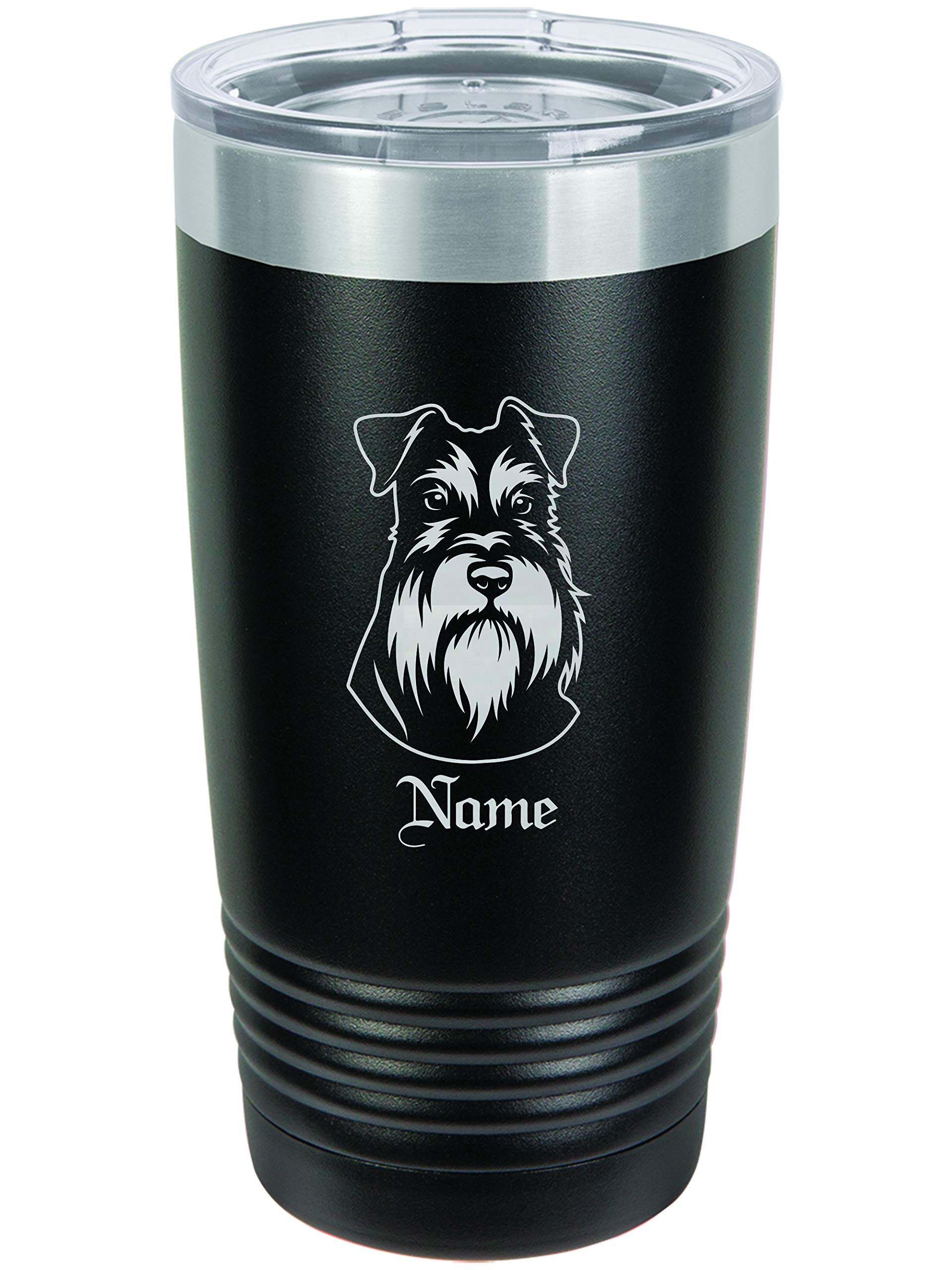 Custom Mini Schnauzer Tumbler - Insulated Coffee Cup with Lid & Straw - Perfect Christmas Gift for Dog Lovers - Great for Home, Office & Travel Use