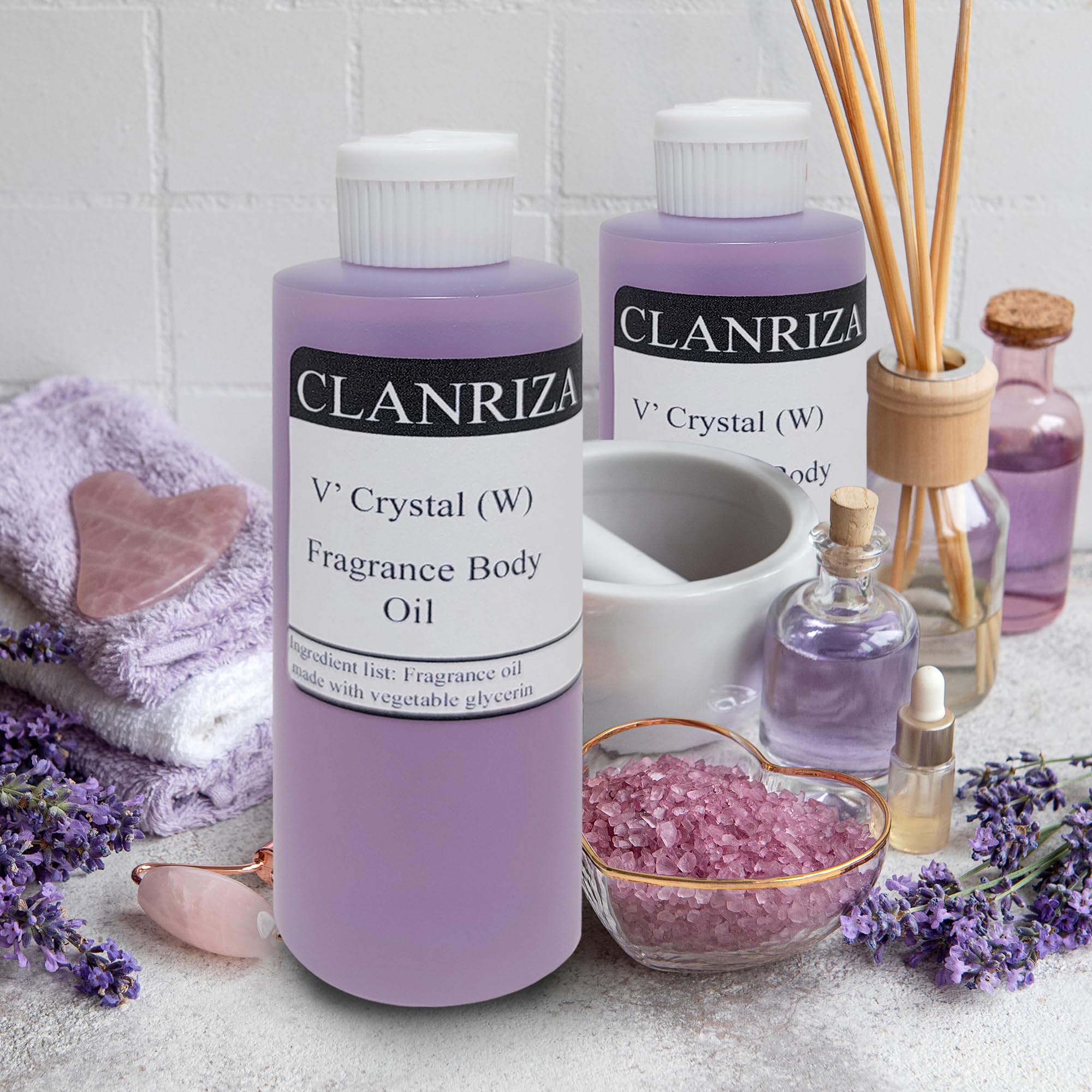 V' Crystal Natural Fragrance Body Oil for Women - Pure & Long-Lasting Perfume Oil, Scented Skin Moisturizer - All-Day Hydration & Aromatherapy - Perfect Gift for Her (1 Fl Oz) - Ideal for Date Nights, Spa Days & Daily Self-Care