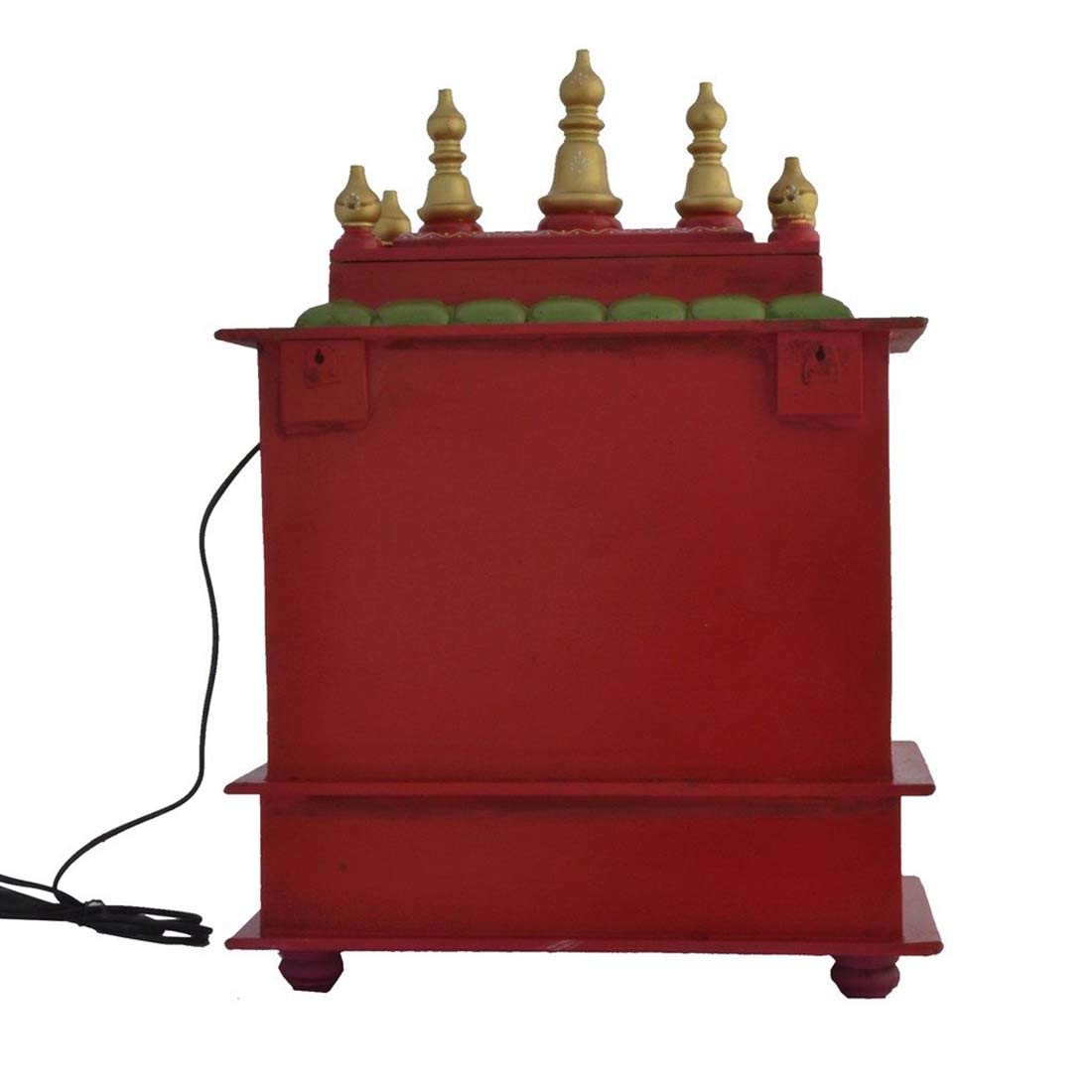 Exquisite Indian Handicraft LED Temple Light - Wooden Pooja Mandir for Home Worship & Meditation | Perfect for Diwali, Puja Room Decor & Spiritual Spaces