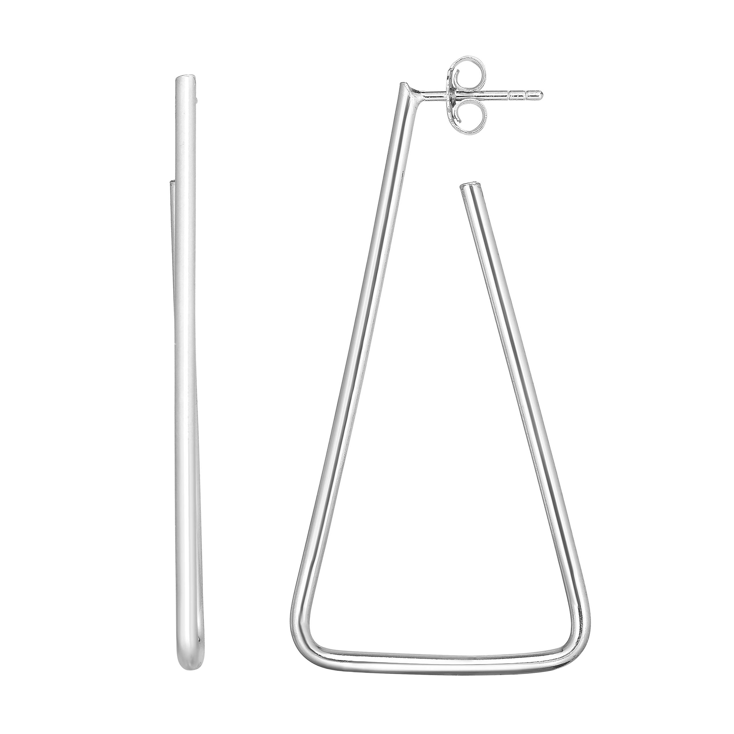 Elegant Silver Rhodium-Plated Earrings with Secure Push Back Clasp - Perfect for Parties, Weddings & Everyday Wear