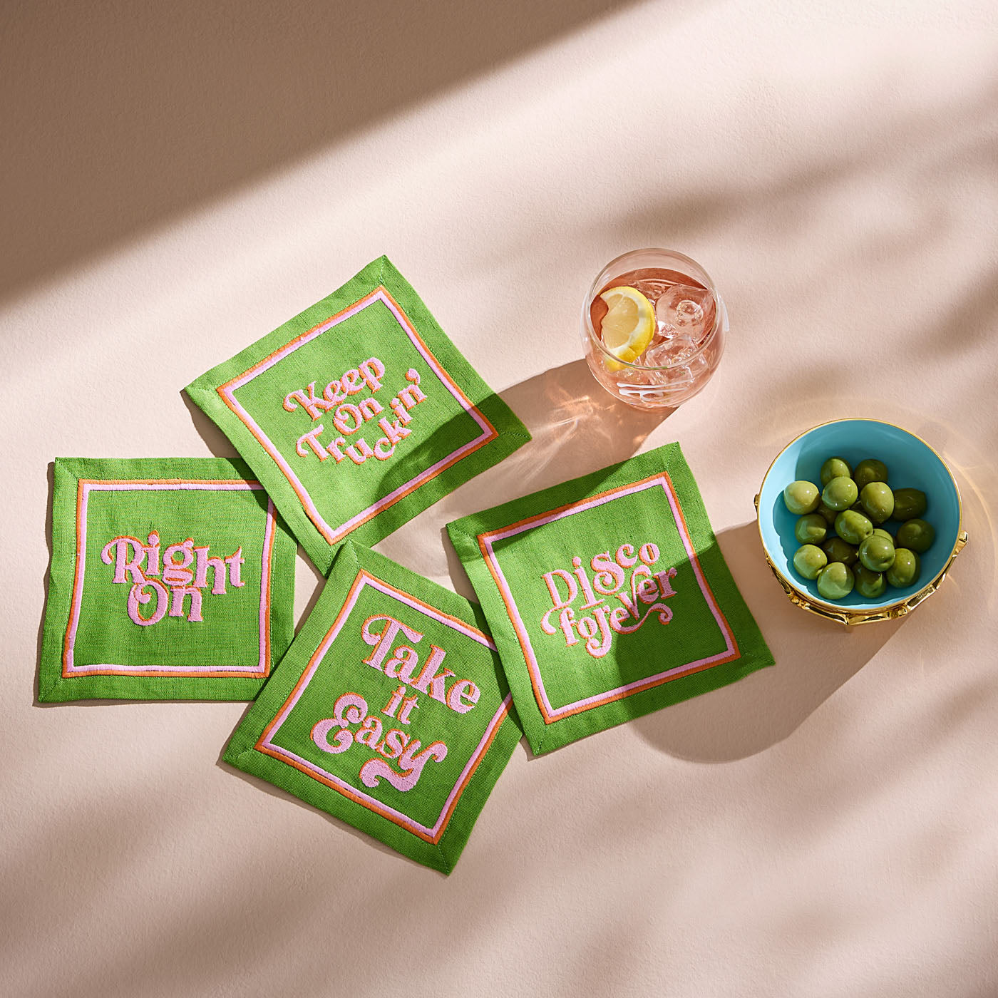 Deep Thoughts Cocktail Napkins - Funny & Inspirational Bar Accessories for Parties, Weddings & Home Decor