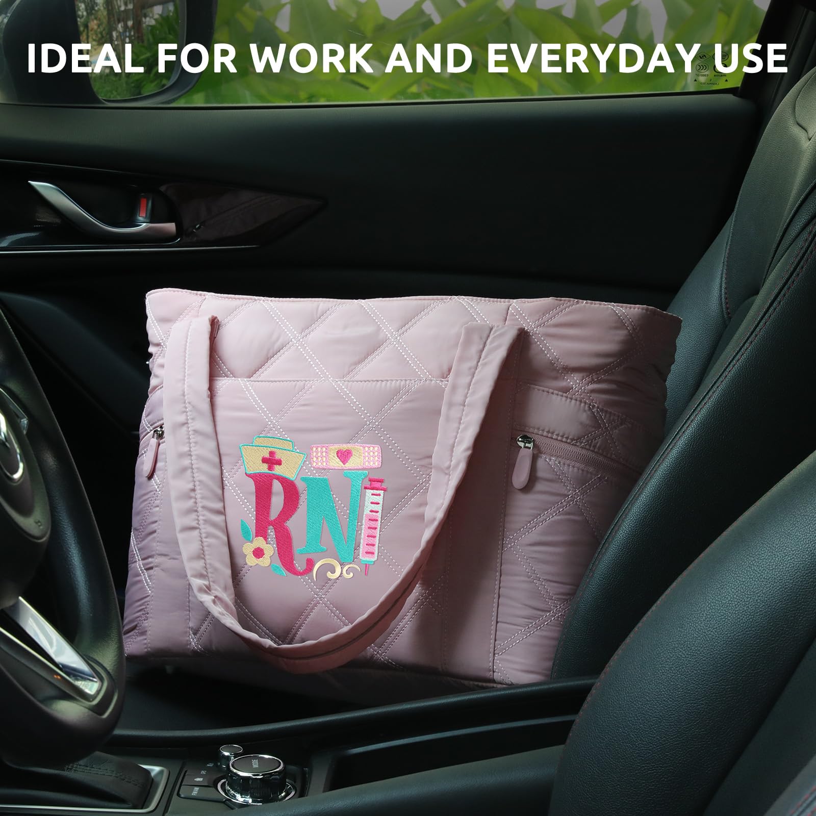 Stylish 17'' Large Tote Bag for Women - Durable Nurse Work Bag with Laptop Compartment | Perfect for Nursing Professionals, Clinical Use & Everyday Carry