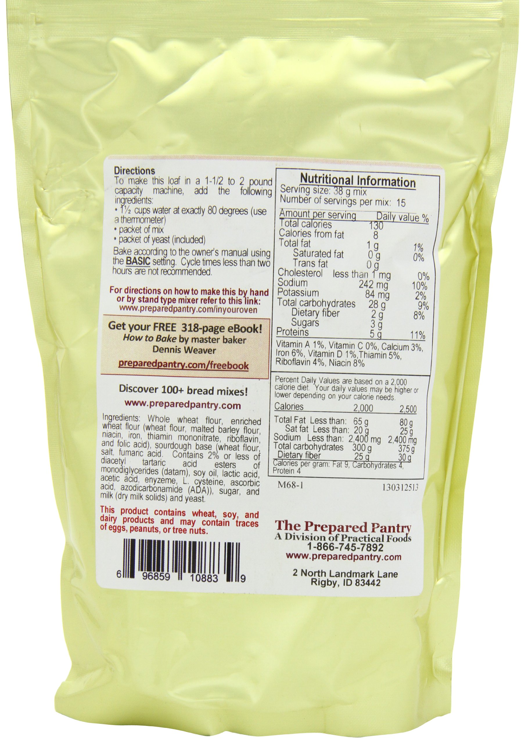 Premium Sourdough Peasant Bread Mix - Artisan Gourmet Baking for Bread Machines & Ovens | The Prepared Pantry - Perfect for Homemade Loaves, Dinner Parties & Gift Giving