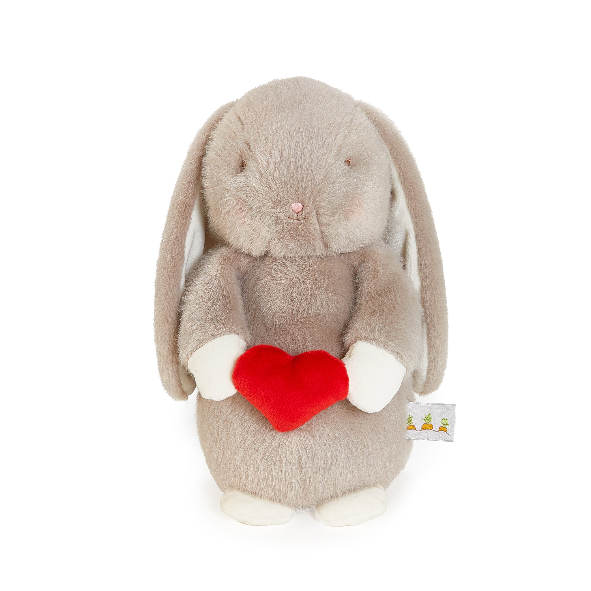 Cute Gray Bunny Plush Toy - Soft Stuffed Animal for Kids, Valentine's Day Gift & Nursery Decor