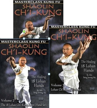 Chi Kung Healing 18 Lohan Hands 3 DVD Set by Dr. Seng Jeorng Au - Traditional Chinese Qigong Exercise for Health, Wellness & Stress Relief at Home
