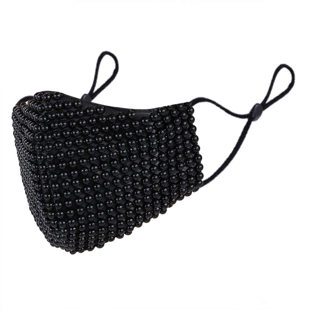 CCbodily Rhinestone Face Mask for Women - Elegant Crystal Face Chain Masquerade Mask | Perfect for Parties, Halloween, Costume Balls & Special Events