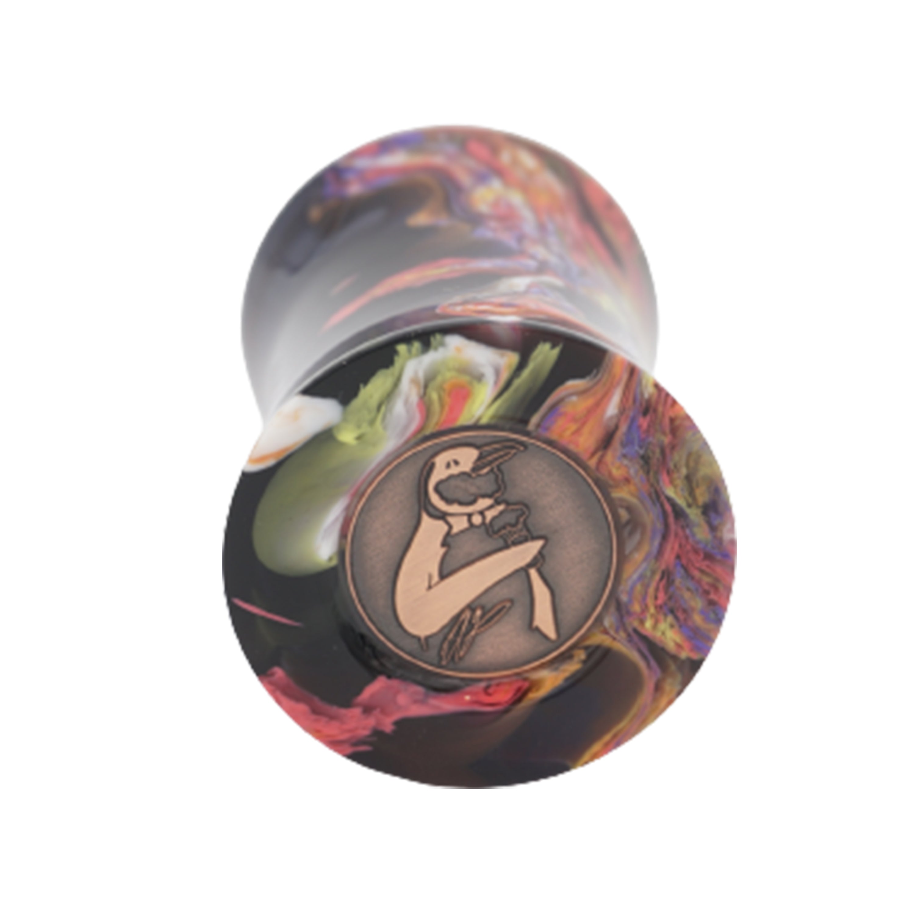 Handcrafted Night Graffiti Shaving Brush Handle - Fits 24mm & 26mm Knots - Perfect for Wet Shaving & Grooming Gifts for Men