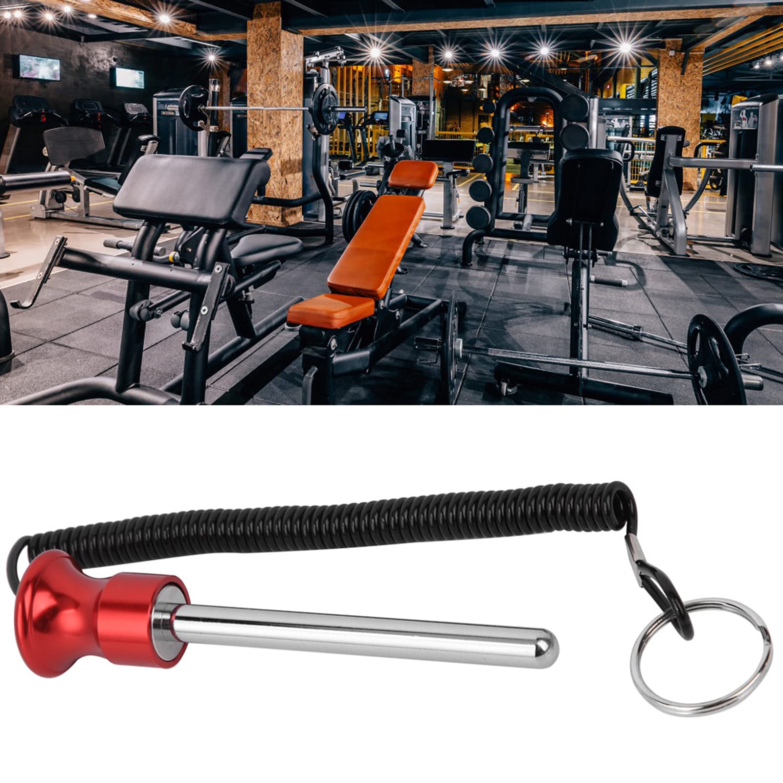 Magnetic Weight Stack Pin with Pull Rope - Strength Training Equipment for Gym Workouts