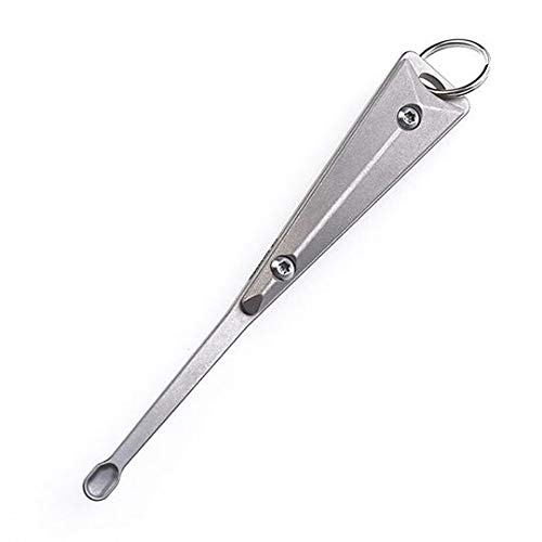 EI2 Titanium EDC Keychain Earpick - MeCarmy Premium Titanium Ear Cleaner for Travel, Camping & Everyday Carry (EDC) Accessories