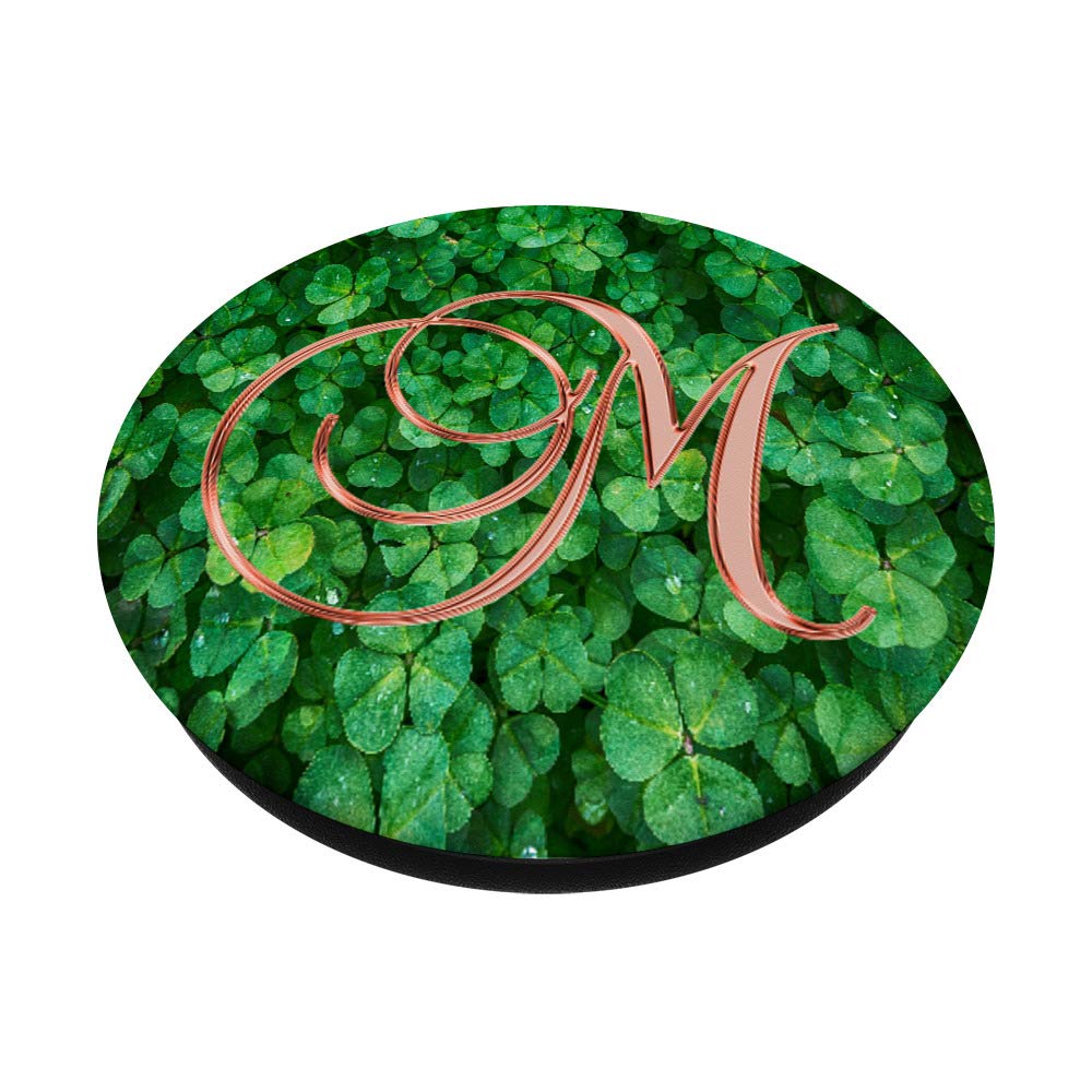 Pink Clover Shamrock 4 Leaf Plant Monogram Letter - Personalized Initial for Home Decor, St. Patrick's Day Gifts & Irish-Themed Party Favors