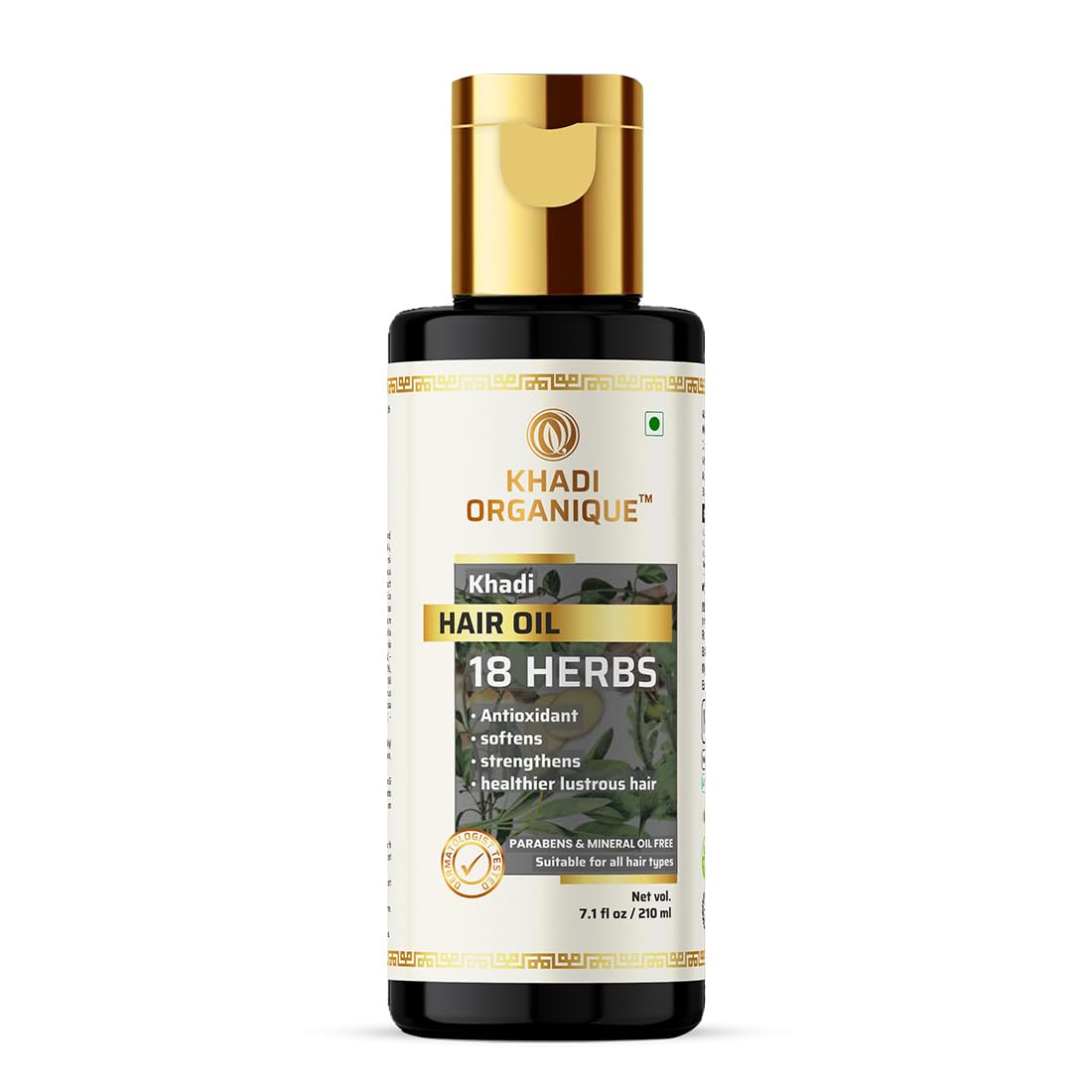 Khadi Organique 18 Herbal Natural Hair Oil - Paraben & Mineral Oil Free (Pack of 2) | Promotes Hair Growth & Reduces Hair Fall | Perfect for Dry, Damaged Hair & Scalp Care