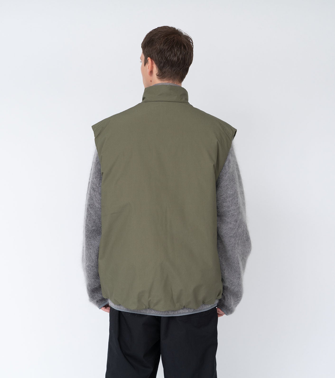 Nanamica Insulated Vest for Men - Lightweight Warm Olive Puffer Vest for Outdoor Hiking, Camping & Winter Travel