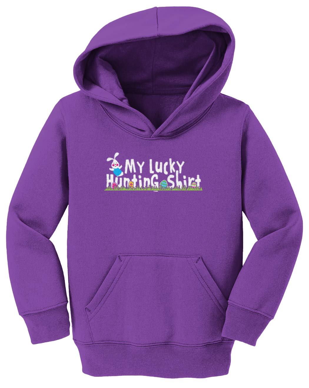 Tcombo My Lucky Hunting Shirt - Easter Egg Cute Toddler & Youth Fleece Hoodie for Boys & Girls - Warm Outdoor Hunting & Easter Celebration Outfit