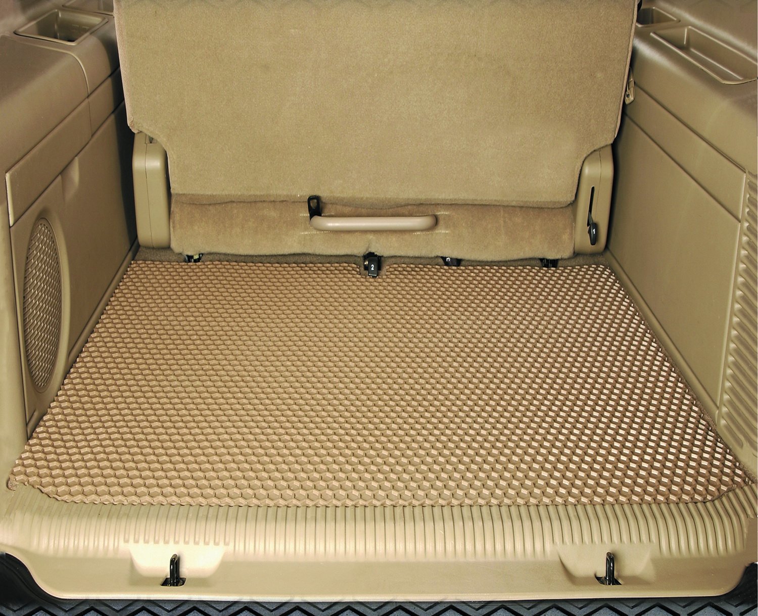 Intro-Tech SM-102-RT-T Hexomat Custom Fit Floor Mats for Smart ForTwo - Durable Rubber-Like Tan Cargo Liners | Perfect for Road Trips & Daily Commuting