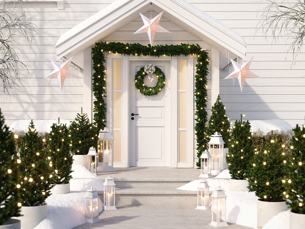 20 Inch White Weatherproof Star Lantern Lamp - Outdoor Hanging Decoration for Patio, Garden, and Porch Lighting (Shade Only)