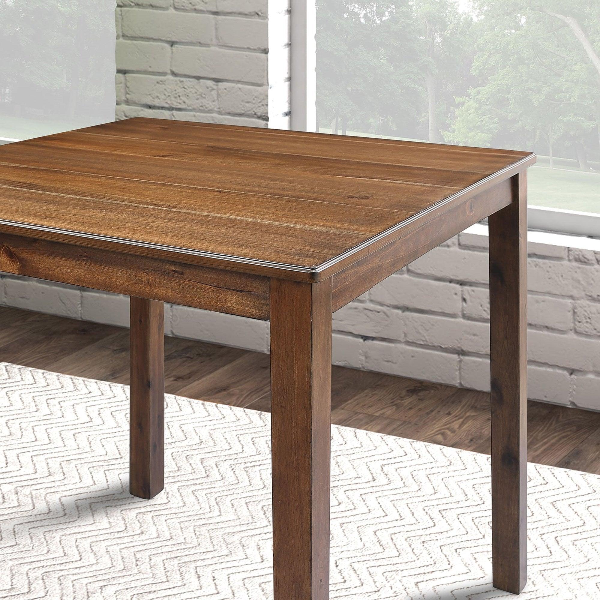 36H Solid Rubberwood and Wood Veneer 5-Piece Counter Height Dining Table Set - Perfect for Kitchen, Breakfast Nook, and Small Space Dining Areas