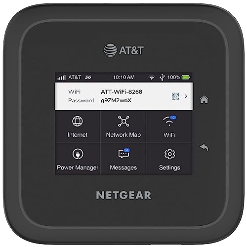 Netgear Nighthawk MR6500 M6 Pro 5G Mobile Hotspot Router - AT&T Locked (Renewed Like New, Black) | High-Speed Portable WiFi for Travel, Remote Work & Home Internet Backup