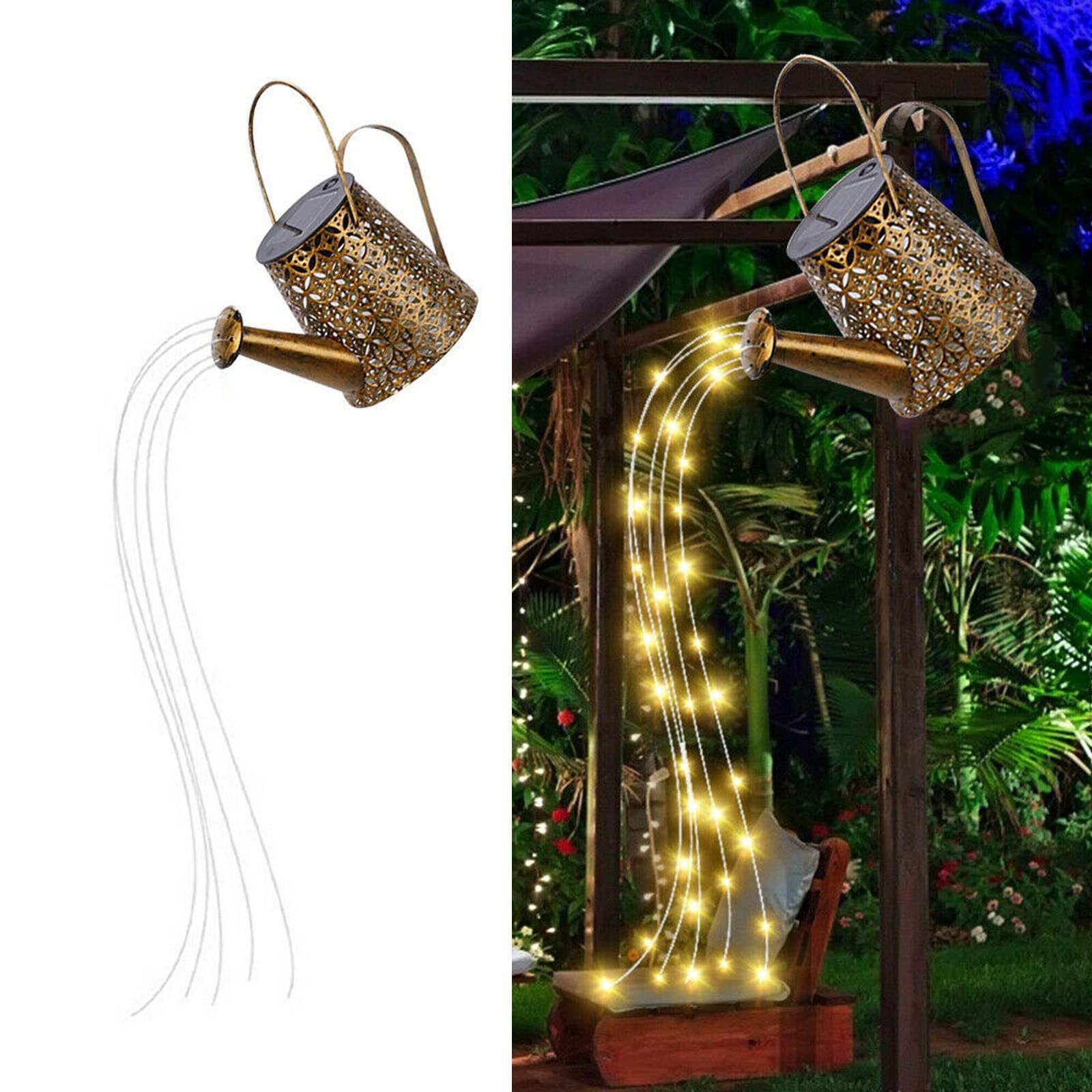 Solar Watering Can Lights - LED Fairy Garden Lights for Yard, Lawn & Terrace