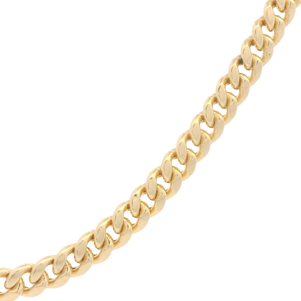 14K Miami Hollow Cuban Chain Necklace - 3.8MM Width, 26 Inches Length - Gold Plated Jewelry for Men & Women - Perfect for Casual Wear, Parties, and Gifts