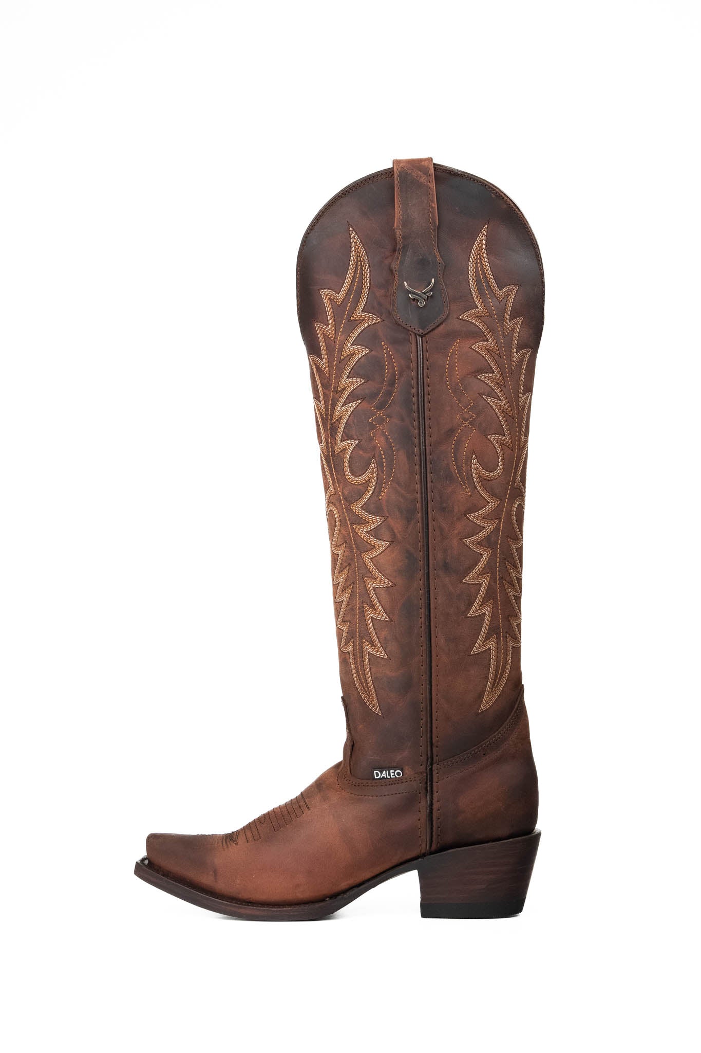 Rubi Tall Snip Toe Cowgirl Boots for Women - Western Riding Boots with Pointed Toe & Stacked Heel - Perfect for Country Dancing, Rodeo Events & Fashion Outfits