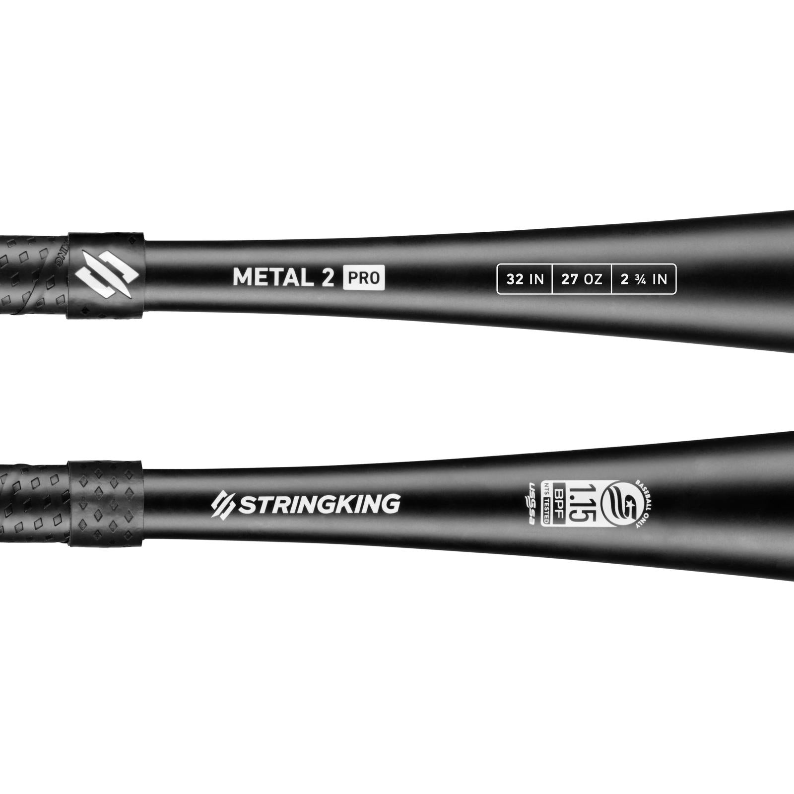 StringKing Metal 2 Pro USSSA Baseball Bat - Lightweight Alloy Construction for Power Hitting | Perfect for Youth & Adult League Games, Training & Home Practice