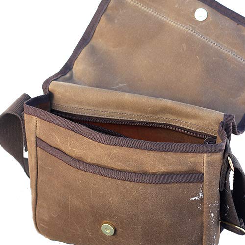 Frost River Saganaga Waxed Canvas Travel Satchel - Durable Leather Trimmed Shoulder Bag for Men & Women - Perfect for Hiking, Camping & Everyday Carry