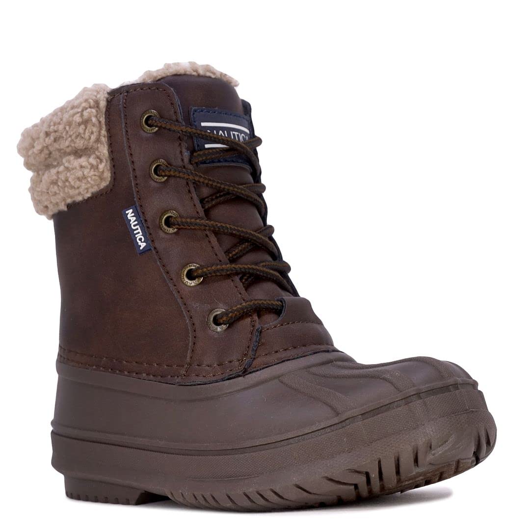 Nautica Kids Waterproof Duck Boots for Winter - Boys & Girls Snow Shoes | Big Kid, Little Kid & Toddler Sizes | Warm & Comfortable for Snow Play, School & Outdoor Activities